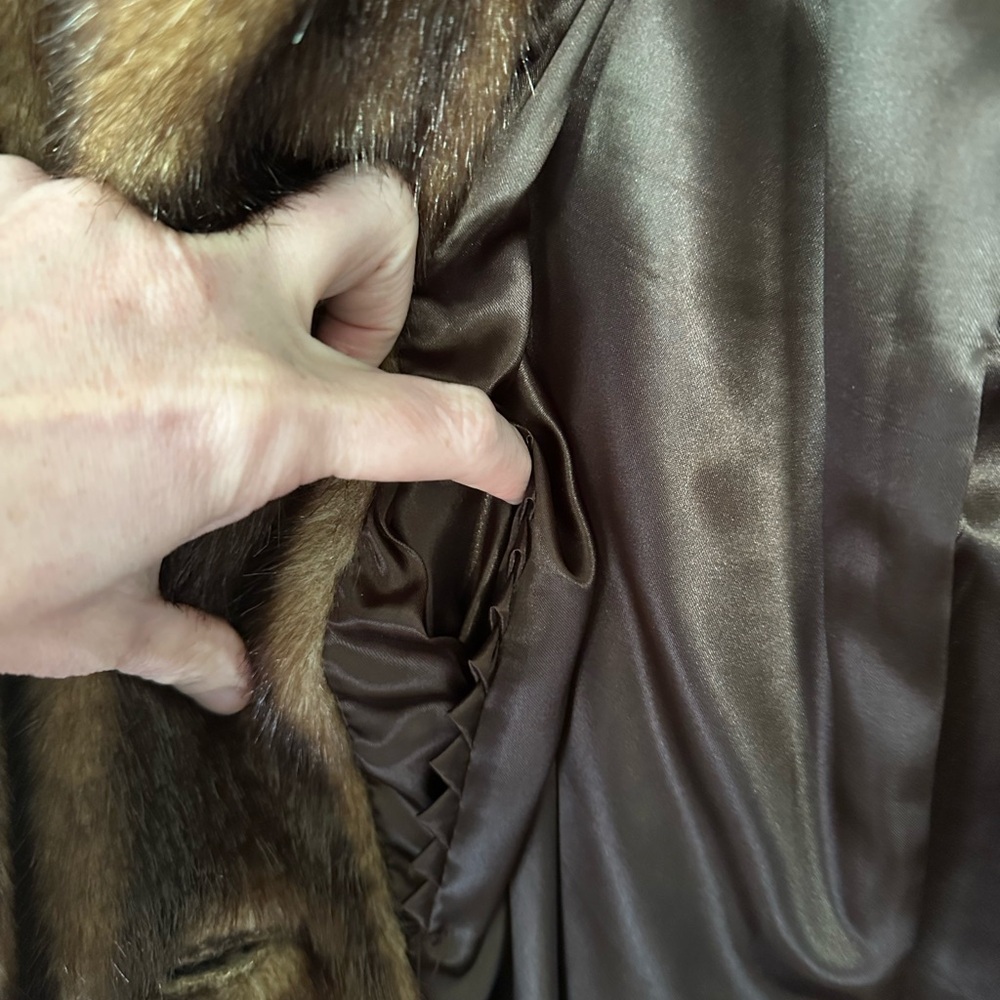 Pamela McCoy Full-Length Brown faux Fur Coat - Picture 6 of 10